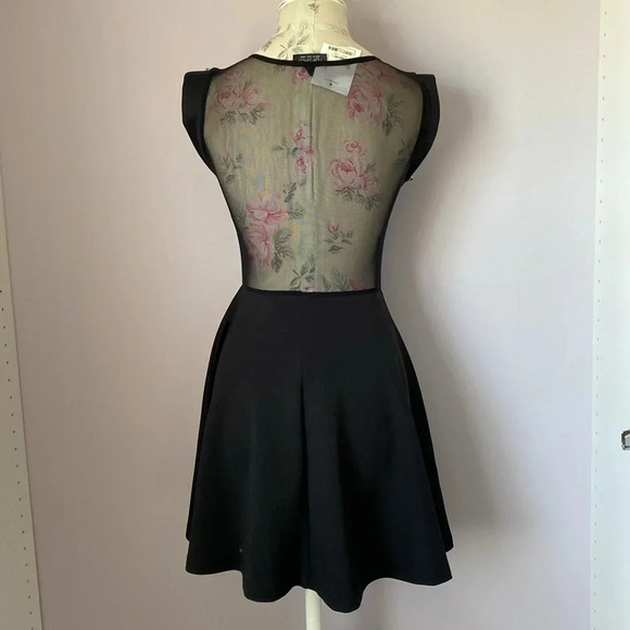 Topshop sheer front panel mini dress size 4 - Picture 8 of 13